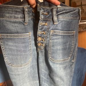 Pilcro & The Letterpress • Button Fly High Rise Denim Leggings